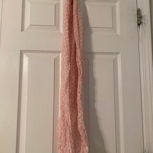 Pink and White Patterned Infinity Scarf